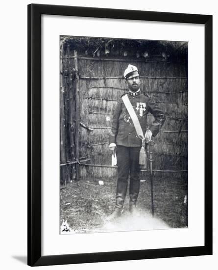 Portrait of Major Pietro Toselli, 1888, Eritrea, Italian Colonialism in East Africa-null-Framed Giclee Print