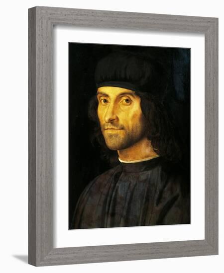 Portrait of Man with a Hat-Alvise Vivarini-Framed Giclee Print