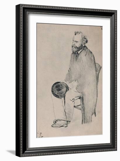 'Portrait of Manet Seated', c.1865, (1946)-Edgar Degas-Framed Giclee Print