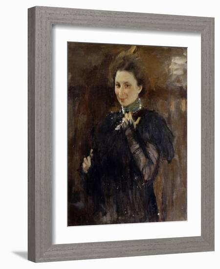 Portrait of Mara Oliv (1870-196), 1895-Valentin Alexandrovich Serov-Framed Giclee Print