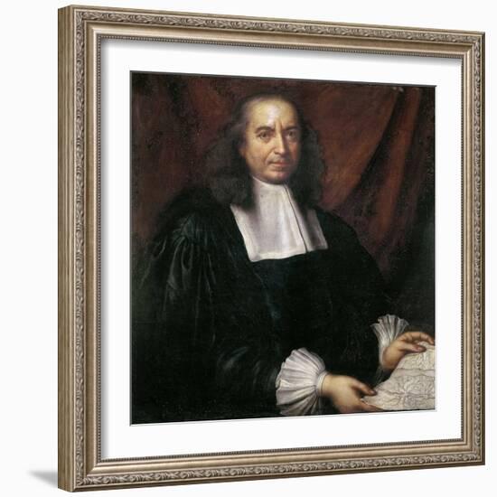 Portrait of Marcello Malpighi (1628-1694) by Anonymous. Oil on Canvas, Dimension : 85X72. Galleria-Unknown Artist-Framed Giclee Print