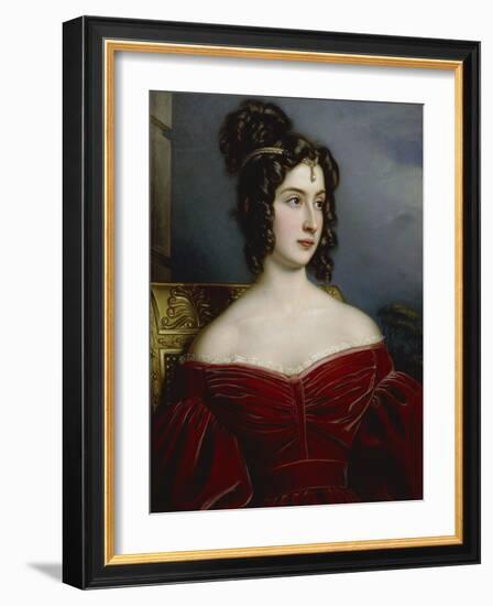 Portrait of Marchesa Marianna Florenzi, 1831-Joseph Karl Stieler-Framed Giclee Print