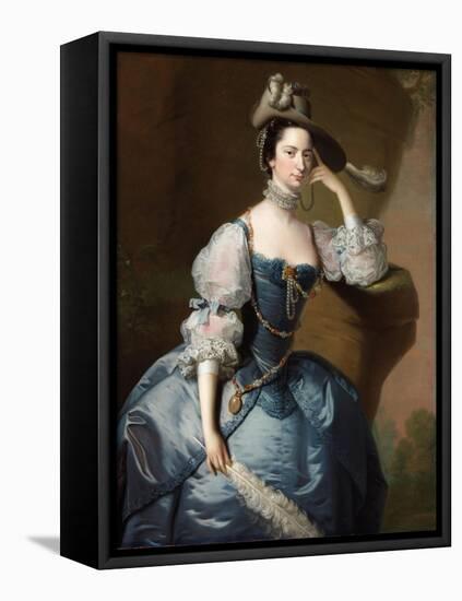 Portrait of Margaret, Lady Oxenden, C. 1755-Thomas Hudson-Framed Premier Image Canvas