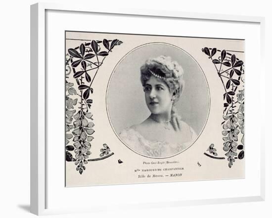 Portrait of Marguerite Carpentier, Operatic Singer, in Role of Manon-null-Framed Giclee Print