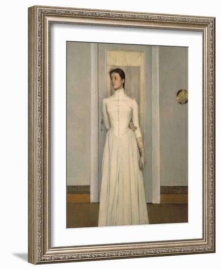 Portrait of Marguerite, the Sister of the Artist-Fernand Khnopff-Framed Giclee Print