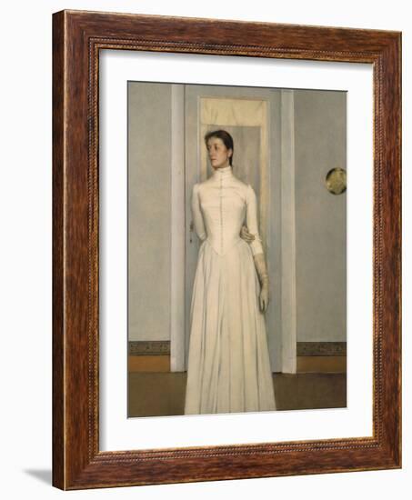 Portrait of Marguerite, the Sister of the Artist-Fernand Khnopff-Framed Giclee Print