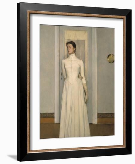 Portrait of Marguerite, the Sister of the Artist-Fernand Khnopff-Framed Giclee Print