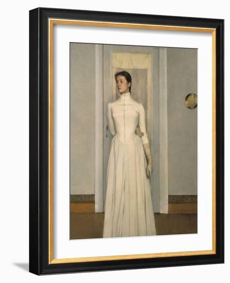 Portrait of Marguerite, the Sister of the Artist-Fernand Khnopff-Framed Giclee Print