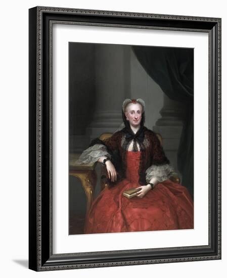 Portrait of Maria Amalia of Saxony, Queen Consort of Spain, Ca 1760-Anton Raphael Mengs-Framed Giclee Print