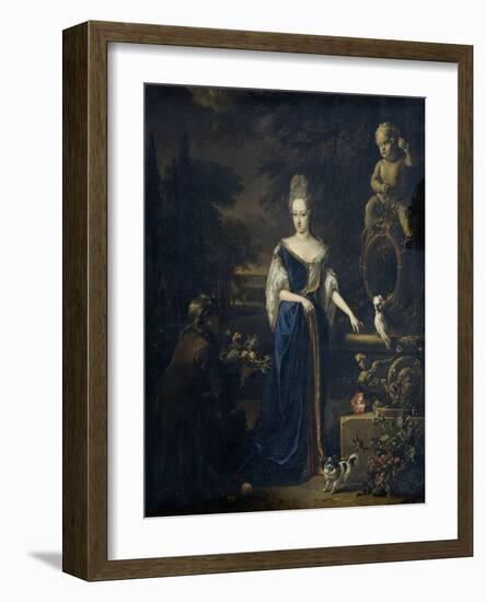 Portrait of Maria Cornelisz, Wife of Silvester Van Tongeren-Jan Weenix-Framed Art Print