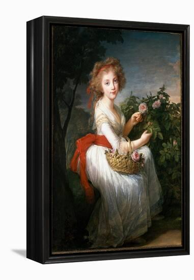 Portrait of Maria Cristina of Naples and Sicily, C.1790 (Oil on Canvas)-Elisabeth Louise Vigee-LeBrun-Framed Premier Image Canvas