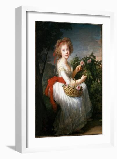 Portrait of Maria Cristina of Naples and Sicily, C.1790 (Oil on Canvas)-Elisabeth Louise Vigee-LeBrun-Framed Giclee Print