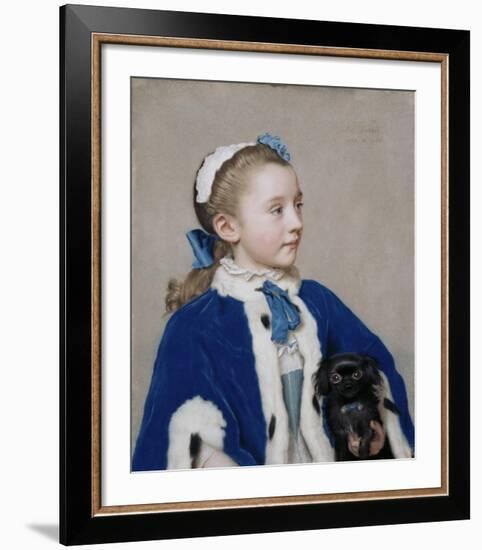 Portrait of Maria Frederike van Reede-Athlone at Seven Years of Age-Jean-Etienne Liotard-Framed Art Print