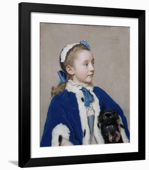 Portrait of Maria Frederike van Reede-Athlone at Seven Years of Age-Jean-Etienne Liotard-Framed Art Print