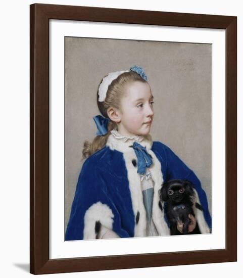 Portrait of Maria Frederike van Reede-Athlone at Seven Years of Age-Jean-Etienne Liotard-Framed Art Print