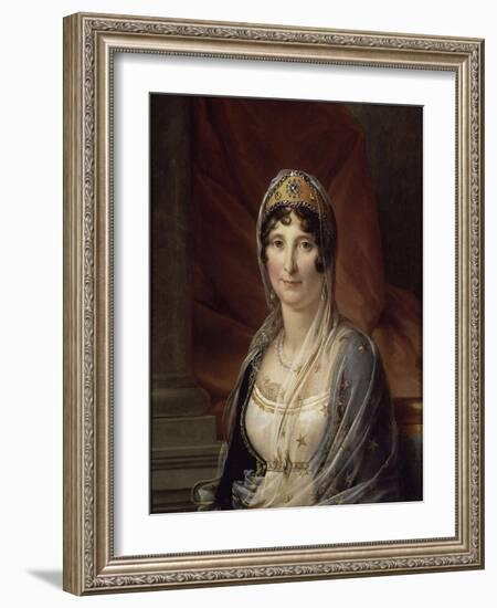 Portrait of Maria Letizia Ramolino Bonaparte, Mother of Napoleon Bonaparte, Ca 1804-François Pascal Simon Gérard-Framed Giclee Print