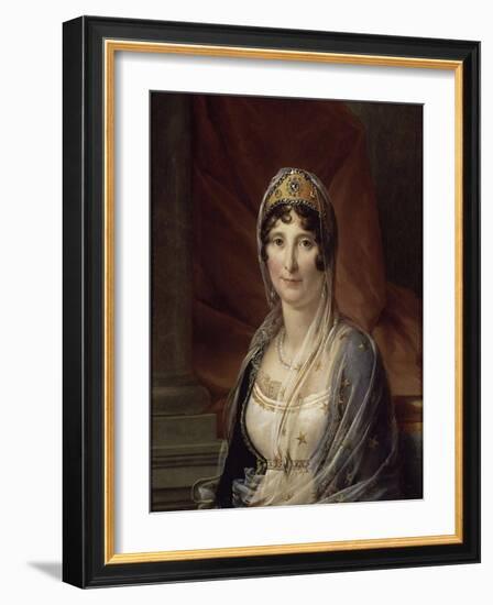 Portrait of Maria Letizia Ramolino Bonaparte, Mother of Napoleon Bonaparte, Ca 1804-François Pascal Simon Gérard-Framed Giclee Print