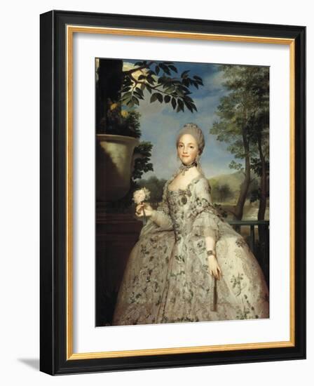 Portrait of Maria Luisa of Parma as Princess of Asturias, Ca 1764-1765-Anton Raphael Mengs-Framed Giclee Print