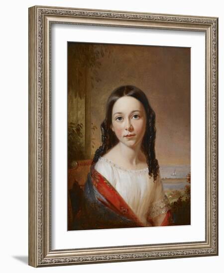 Portrait of Maria Seabury, 1846 (Oil on Panel)-William Sidney Mount-Framed Giclee Print