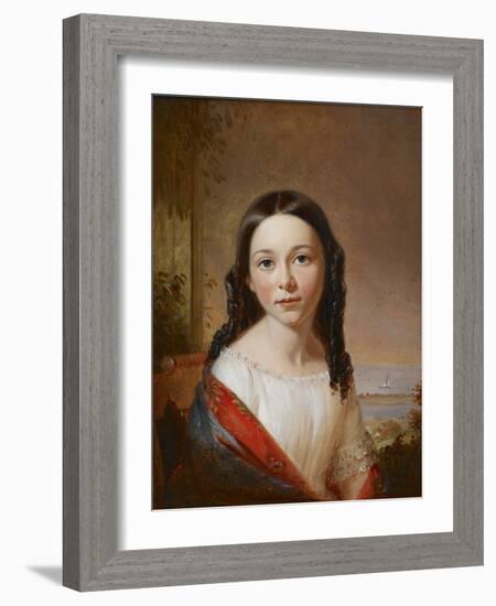 Portrait of Maria Seabury, 1846 (Oil on Panel)-William Sidney Mount-Framed Giclee Print