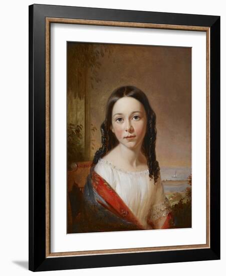 Portrait of Maria Seabury, 1846 (Oil on Panel)-William Sidney Mount-Framed Giclee Print