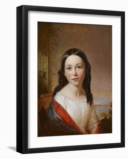 Portrait of Maria Seabury, 1846 (Oil on Panel)-William Sidney Mount-Framed Giclee Print