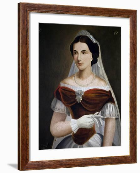 Portrait of Maria Sofia of Bavaria-null-Framed Giclee Print