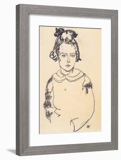 Portrait of Maria Steiner, 1918-Egon Schiele-Framed Premium Giclee Print