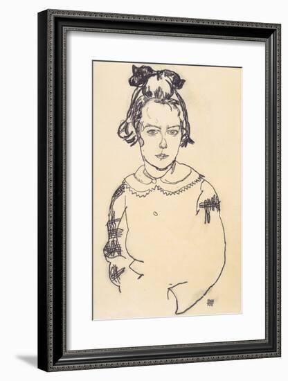Portrait of Maria Steiner, 1918-Egon Schiele-Framed Premium Giclee Print