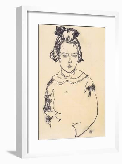 Portrait of Maria Steiner, 1918-Egon Schiele-Framed Premium Giclee Print