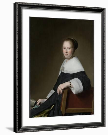 Portrait of Maria Van Strijp-Johannes Cornelisz Verspronck-Framed Art Print