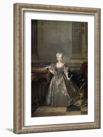 Portrait of Mariana Victoria of Spain , 1724-Nicolas de Largilliere-Framed Giclee Print