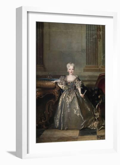 Portrait of Mariana Victoria of Spain , 1724-Nicolas de Largilliere-Framed Giclee Print