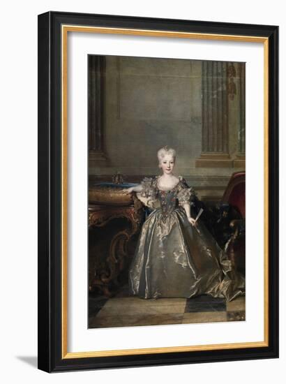 Portrait of Mariana Victoria of Spain , 1724-Nicolas de Largilliere-Framed Giclee Print