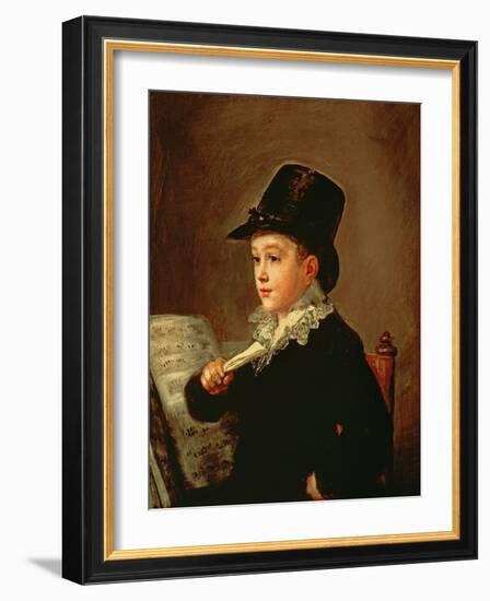 Portrait of Marianito Goya, Grandson of the Artist, circa 1815-Francisco de Goya-Framed Giclee Print