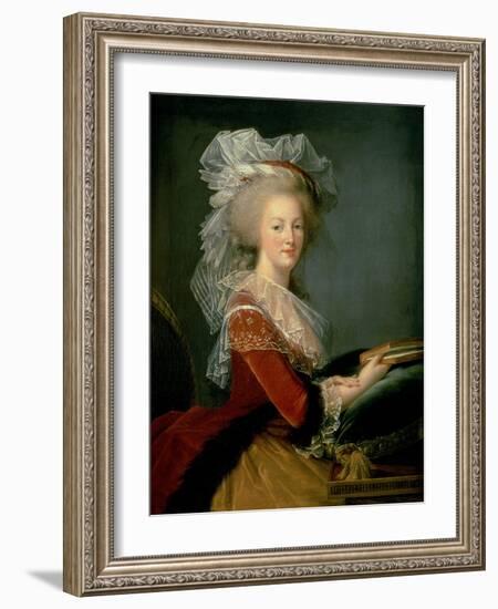 Portrait of Marie Antoinette (1755-93)-Elisabeth Louise Vigee-LeBrun-Framed Giclee Print