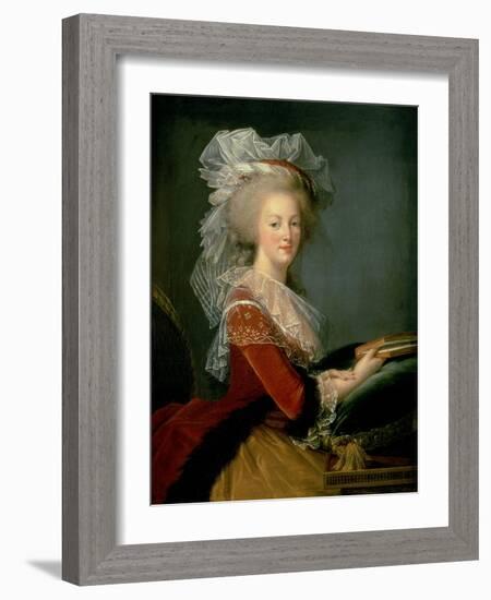 Portrait of Marie Antoinette (1755-93)-Elisabeth Louise Vigee-LeBrun-Framed Giclee Print