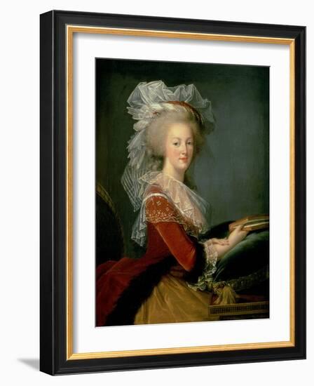 Portrait of Marie Antoinette (1755-93)-Elisabeth Louise Vigee-LeBrun-Framed Giclee Print