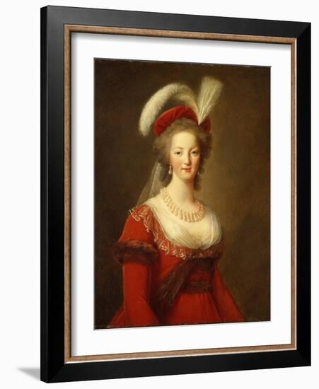 Portrait of Marie Antoinette, Queen of France-Elisabeth Louise Vigee-LeBrun-Framed Giclee Print