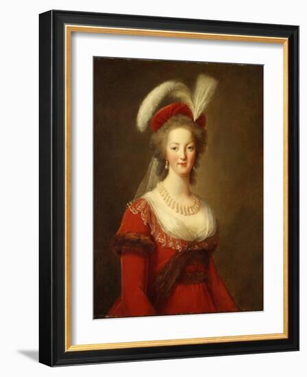 Portrait of Marie Antoinette, Queen of France-Elisabeth Louise Vigee-LeBrun-Framed Giclee Print