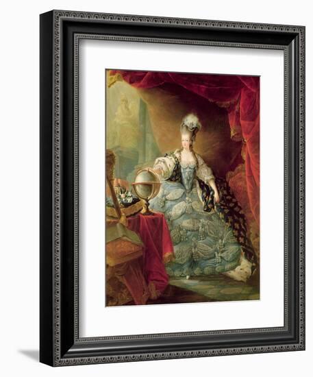 Portrait of Marie Antoinette Queen of France-Jacques Fabien Gautier d'Agoty-Framed Giclee Print