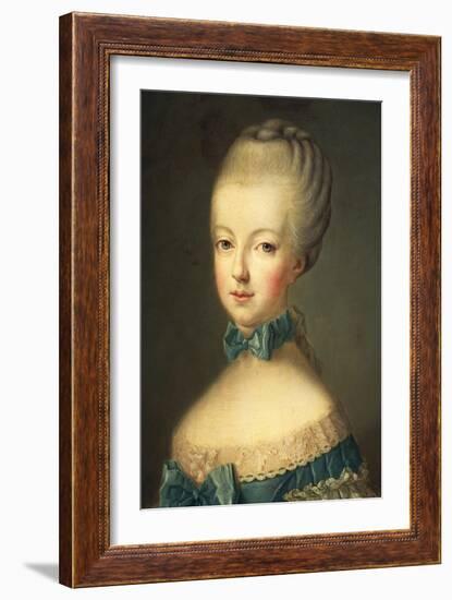 Portrait of Marie Antoinette-Jean-Baptiste Huet-Framed Giclee Print