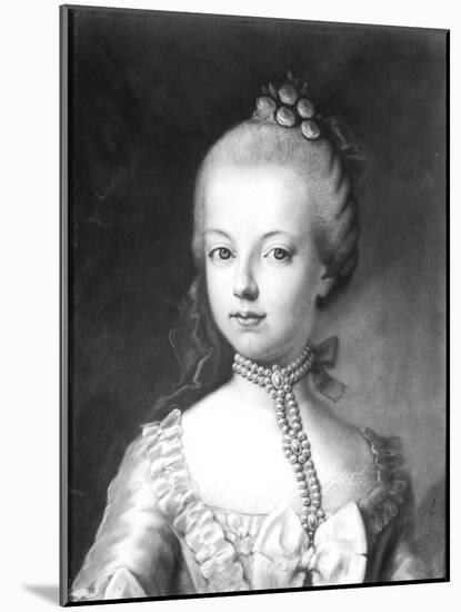 Portrait of Marie-Antoinette-null-Mounted Giclee Print
