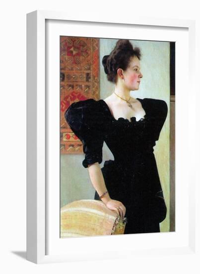 Portrait of Marie Breunig-Gustav Klimt-Framed Art Print