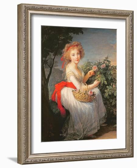 Portrait of Marie-Christine of Bourbon-Naples (1779-1849)-Elisabeth Louise Vigee-LeBrun-Framed Giclee Print