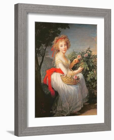 Portrait of Marie-Christine of Bourbon-Naples (1779-1849)-Elisabeth Louise Vigee-LeBrun-Framed Giclee Print