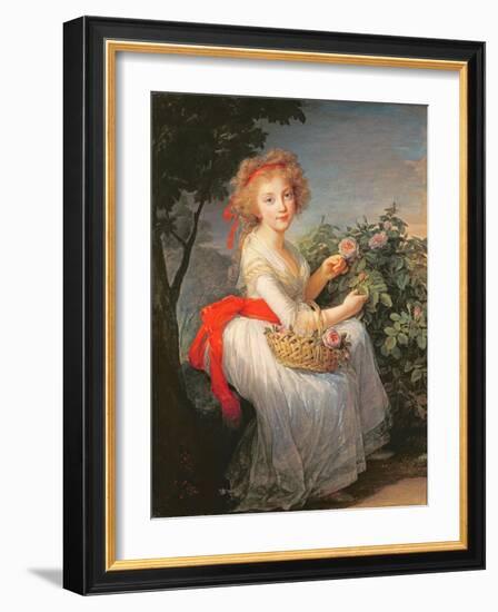 Portrait of Marie-Christine of Bourbon-Naples (1779-1849)-Elisabeth Louise Vigee-LeBrun-Framed Giclee Print