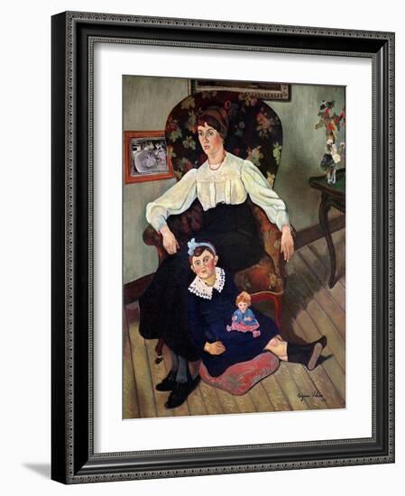 Portrait of Marie Coca and her Daughter, 1913-Suzanne Valadon-Framed Giclee Print