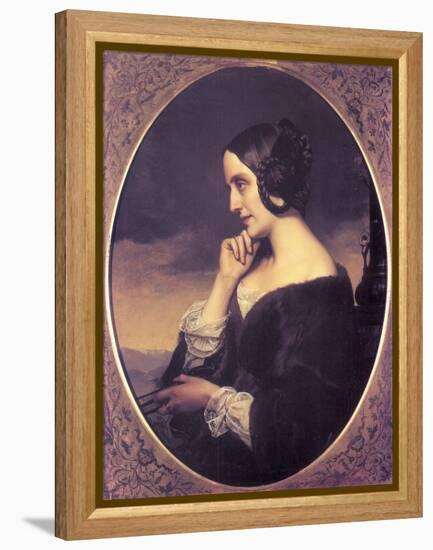 Portrait of Marie D?Agoult (1805-187), 1843-Henri Lehmann-Framed Premier Image Canvas