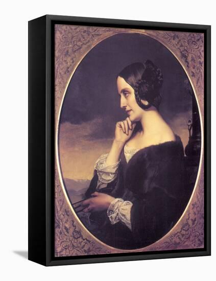 Portrait of Marie D?Agoult (1805-187), 1843-Henri Lehmann-Framed Premier Image Canvas